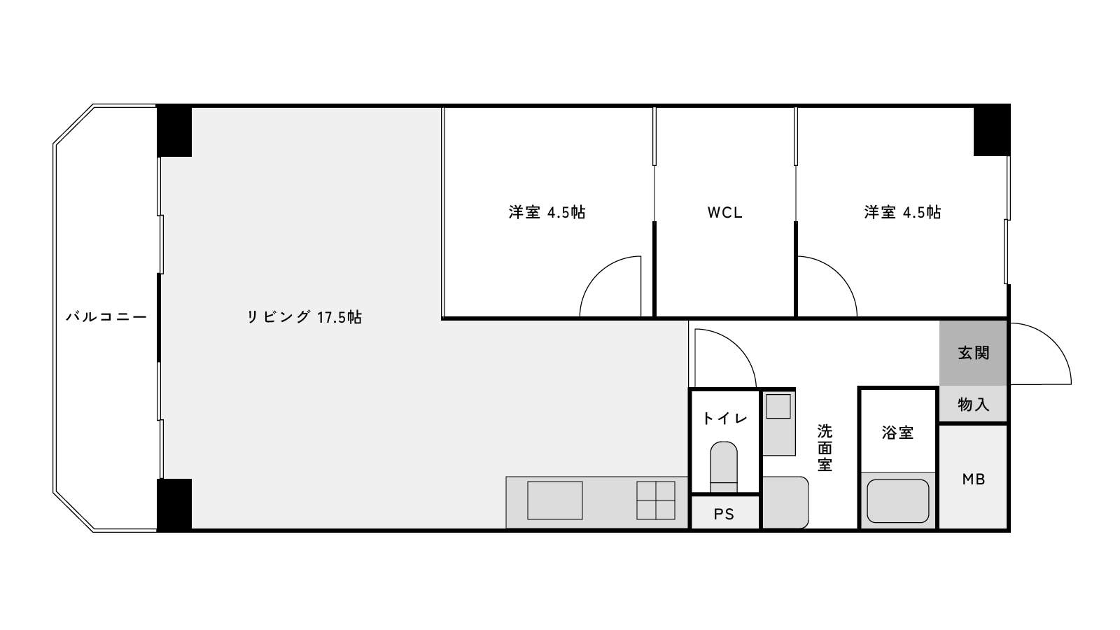 Mibugawa 105の間取り図